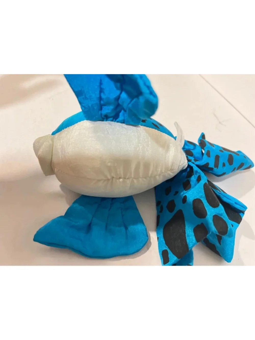9” Blue Trigger Fish Black Dots Fish Plush Toy Animal Soft Stuffy